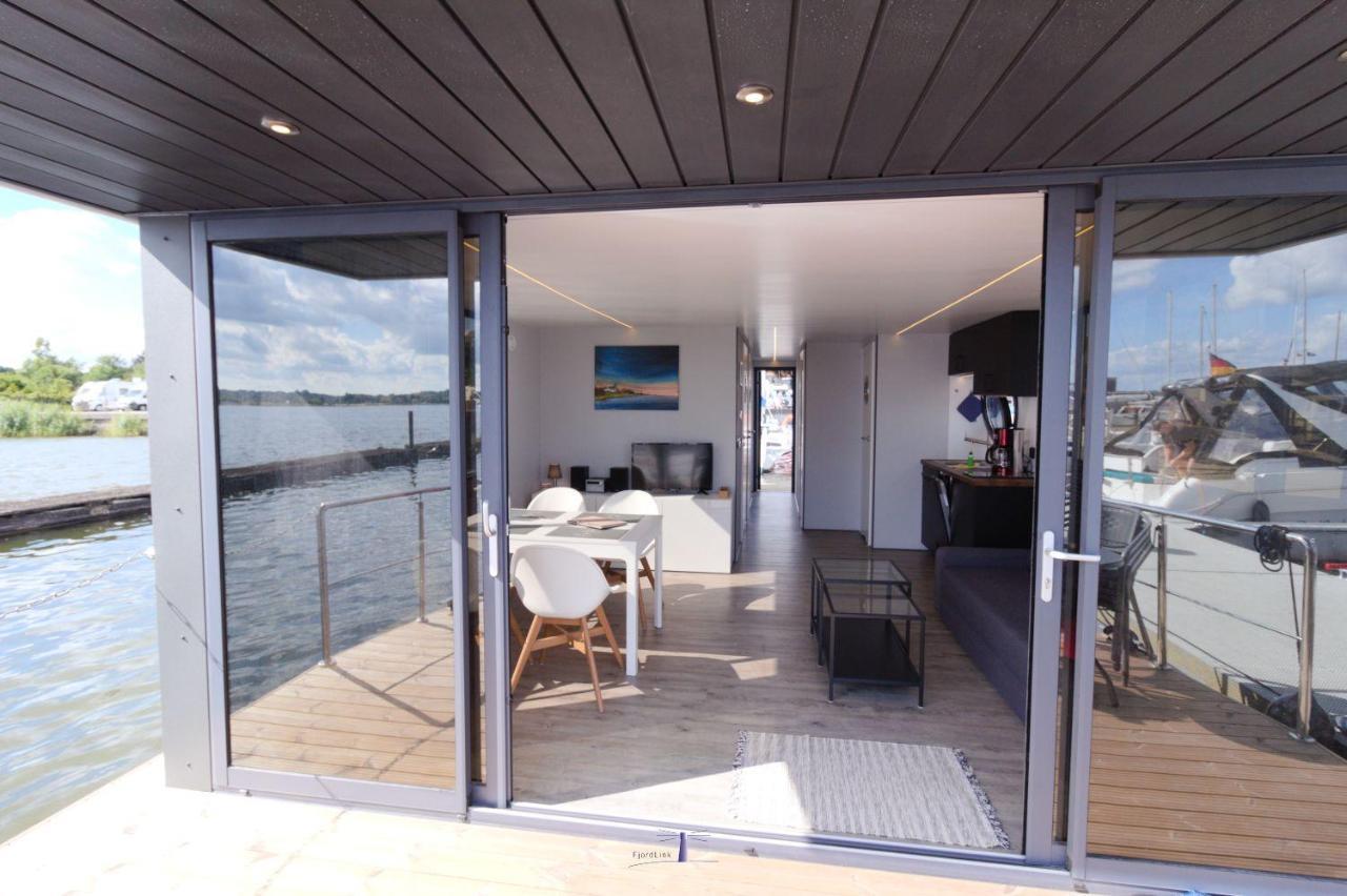 Hausboot Fjord Nordstern Mit Dachterrasse In Schleswig Hotel Eksteriør billede